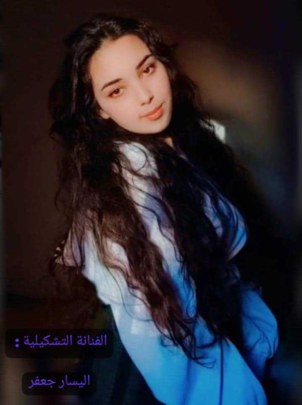 اليسار جعفر موهبة شابة واعدة في عالم الرسم